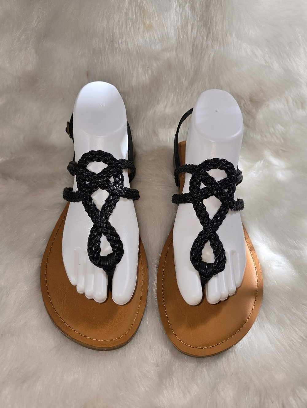 Universal Thread Jana Braided Thong Ankle Strap Sandals